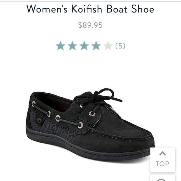 all black sperry boat shoes